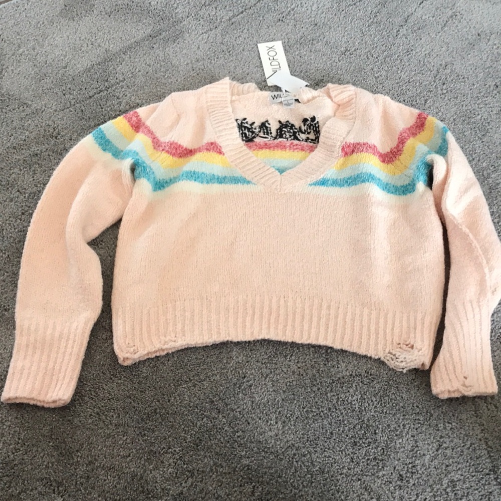 Wild fox dreamer crop sweater